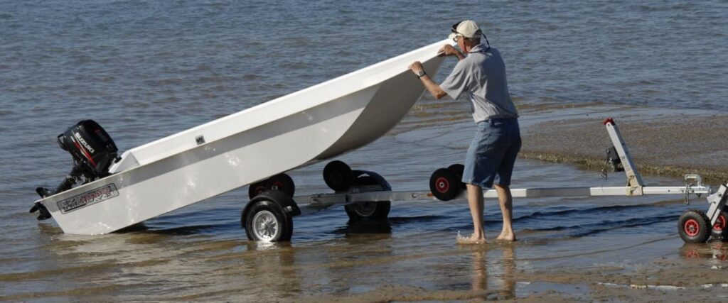 Fold up boat trailer